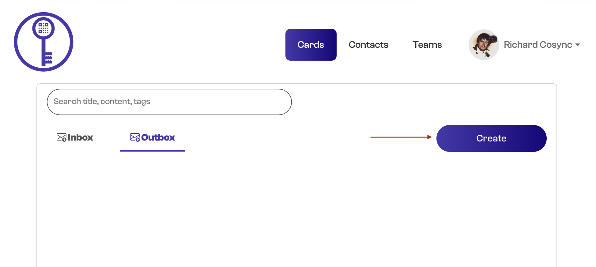 Create a card from the Outbox