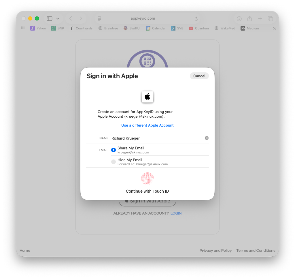 Select Apple account
