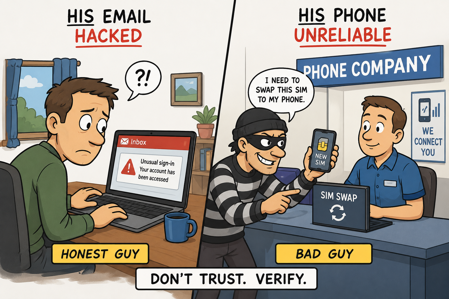 Hacked Email &amp; Sim Swap